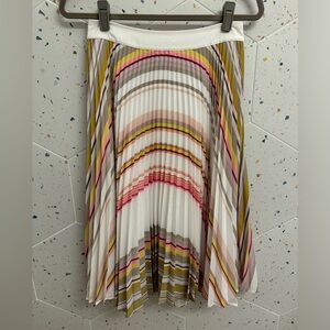 Ted Baker Gaelaa Carousel Stripe Pleated Midi Skirt - Size 2